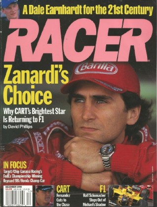 RACER MAGAZINE 1998 DEC - RALF SCHUMACHER, DALE E, REYNARD 98I-HONDA, GOODWOOD
